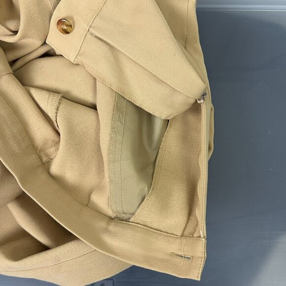 Vintage Marks & Spencer High Rise Pleated Wool Blend Pants Camel - Picture 6 of 10